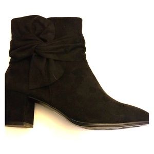 Faux Suede Bow Ankle Boot, Lane Bryant 9W